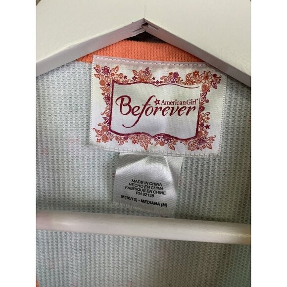 American Girl Beforever Medium 10/12 Pajama Top Green Scotty Dogs Thermal Henley - Picture 9 of 10